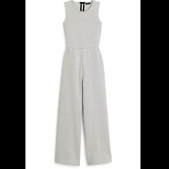 NWT JCrew Sleeveless Lurex Jumpsuit w/ Velvet Tie - Picture 1 of 7